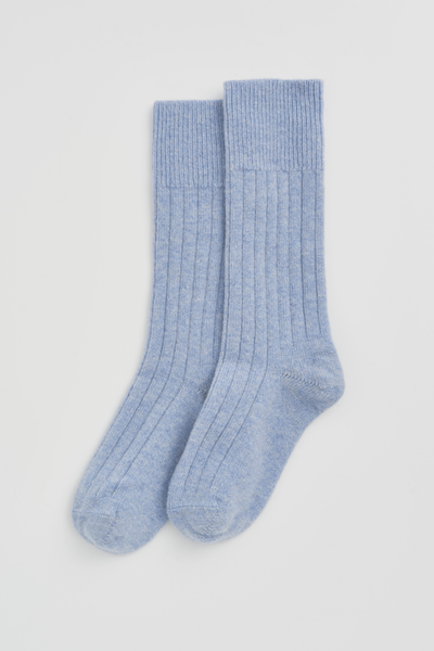 Pairs Scotland - Bed Socks - Morning Blue (UK 9-13)