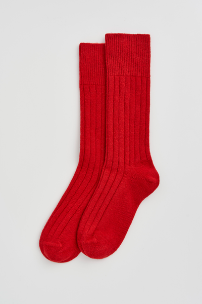 Pairs Scotland - Bed Socks - Postbox Red (UK 9-13)