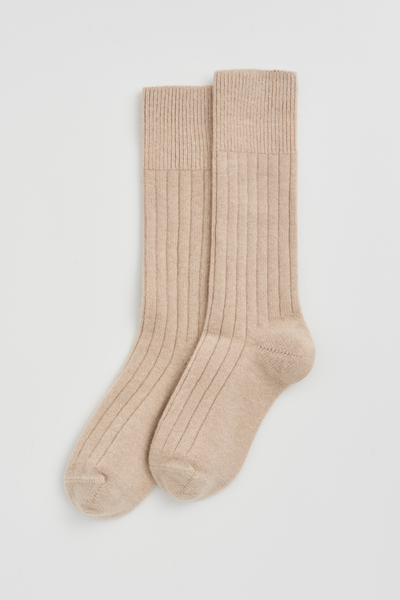 Pairs Scotland - Bed Socks - Milky Tea Biege (UK 4-8)